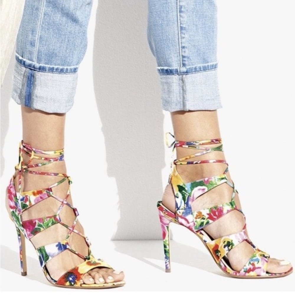 Steve Madden Womens Sandalia Dress Sandal, Floral Multi, 8.5